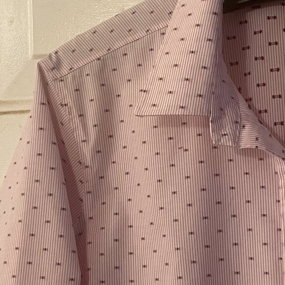 NEW The Outfitters by Lands'End Sz 14 Blouse Shirt 3/4 Sleeve Striped/Geometric - Picture 3 of 11